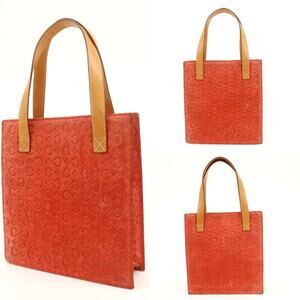 💎✨Authentic✨💎CELINE C Macadam Suede Leather Tote Bag Hand Bag